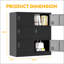 6 Door Employee Storage Locker, School Lockers with Card Slot, Metal Frame-671488758