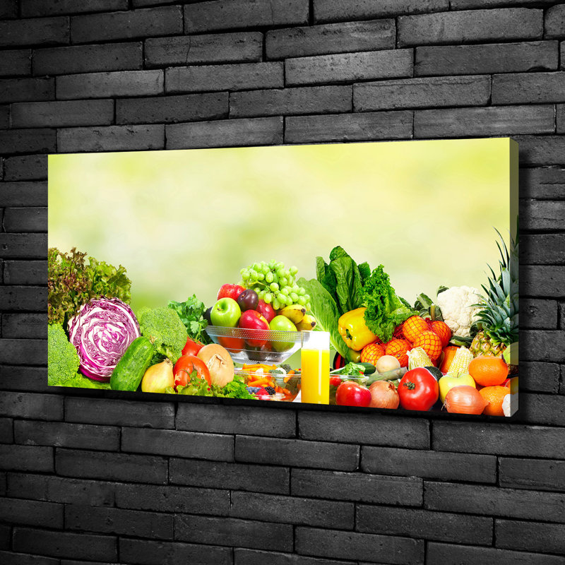 Vegetables And Fruits - No Frame Print on Canvas