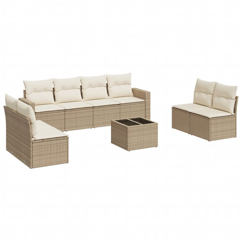 Ensemble de canapé de jardin Vidaxl beige