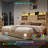 Bed Frame With 4 Drawers For Storage, A Rattan Bedside Storage Cabinet That Flips Down, An Inbuilt Charging Station And Led Lights-634692801-634692804