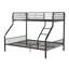 Lit superposé simple TG / grand avec échelle intégrée Gunmetal