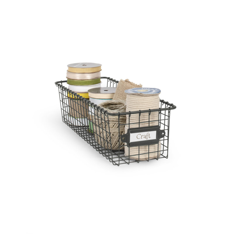 Rebrilliant Decorative Basket, 4" H x 16" W x 5.5" D