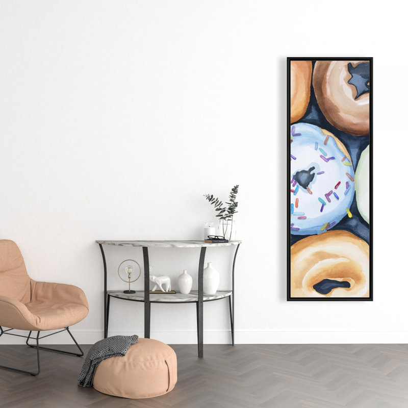 «Watercolor Doughtnuts With Icing» sur toile