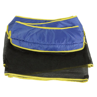 Housse de ressort de trampoline Machrus Upper Bounce - Le coussin de sécurité convient à un mini rebondisseur rond de 55 po - Bleu