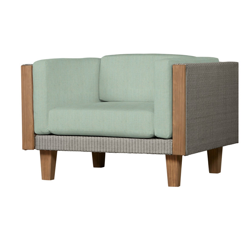 Catalina Outdoor Teak Lounge Chair, Demo Mist, Pewter