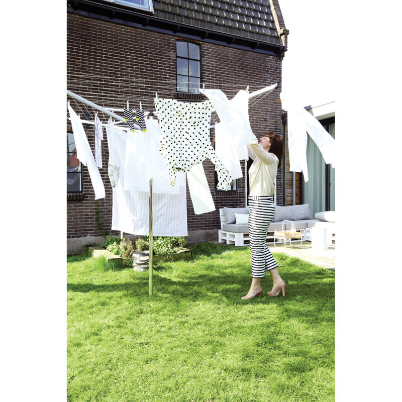 Brabantia Topspinner Clothesline (164 Feet) with Metal Ground Spike and Protective Cover