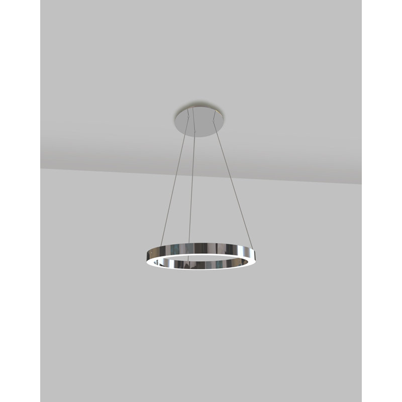 Cirkel Pendant, 23.6"W, Chrome