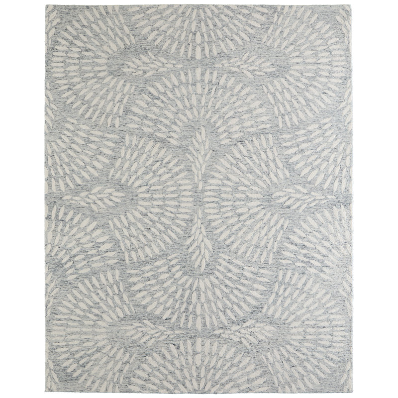 Tapis gris et floral moderne Wallace, Rectangulaire 2 pi x 3 pi