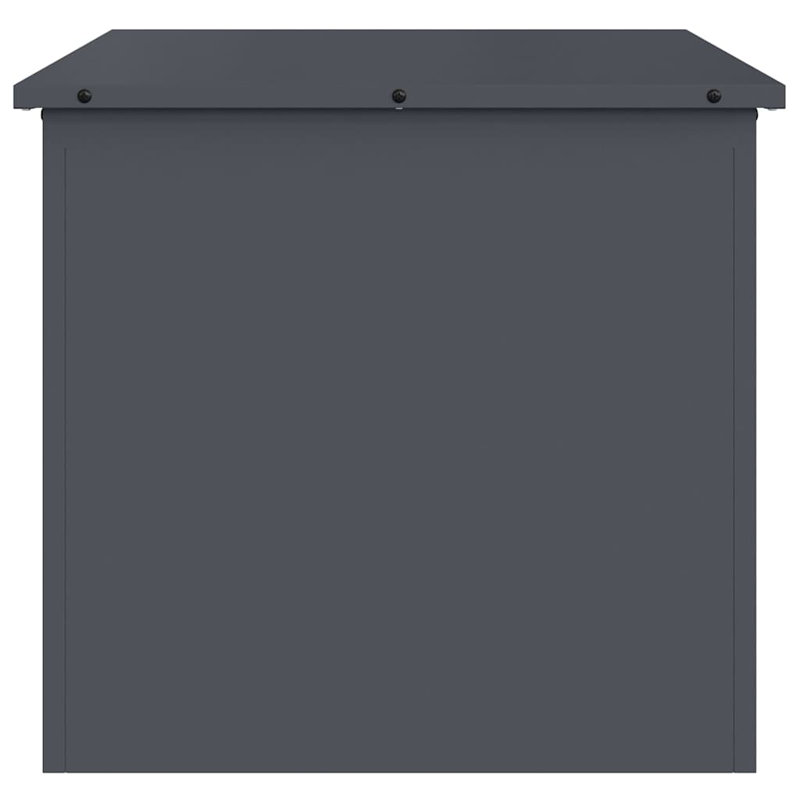Outdoor Storage Box Steel Garden Solution Terrace Organizer Urban Style, 50cm H x 55cm W x 50.5cm D, 117L, Anthracite