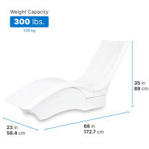 Vero 24" Patio Chaise Lounge