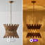 Lustre spectaculaire en bois à 4 lumières à intensité variable