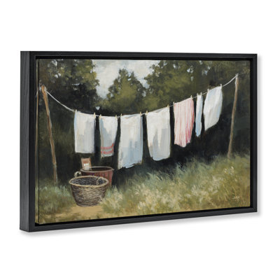 Laundry Out To Dry Framed Floater Canvas by Julia Purinton