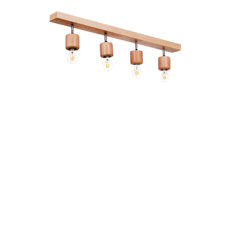 Lustre, 4 étages, Quatre lumières, Chêne
