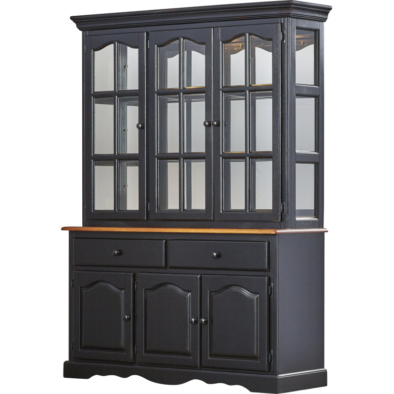Vastah Dining Cabinet, Antique Black / Cherry