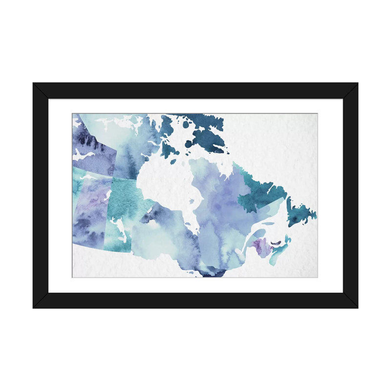 «Ikat», reproduction sur toile, Papier d'art encadré noir, Blanc, H 24 po x l 32 po x P 1 po