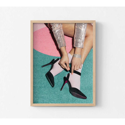 «Black Heels», reproduction d'art chic