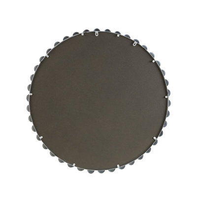 Beaded Round Wall Mirror 36"D