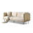 Creamy-white 100% Polyester Modular Sofa cushion Loveseat