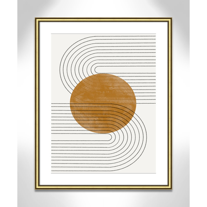 Échos courbés par Miuus Studio, Imprimé mat, 24.75'' W x 30.75'' H, Or classique