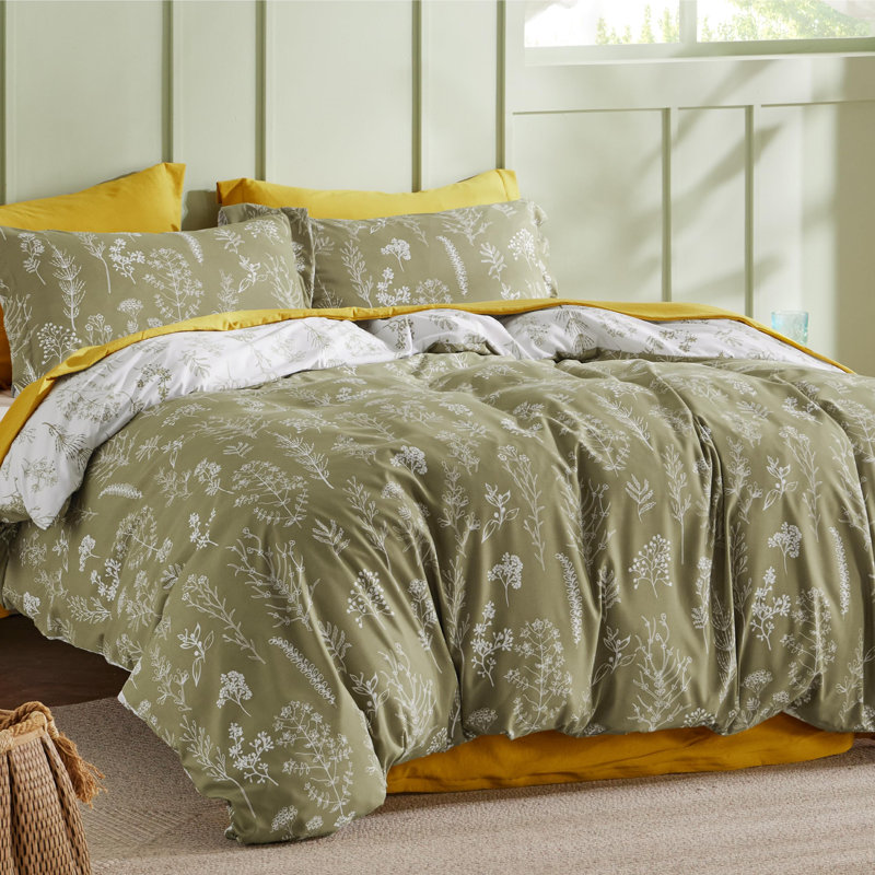 Bedsure Duvet Cover Queen Size - Reversible Duvet Cover Set with Zipper Closure, 3 Pieces Floral Patterned Bedding Set