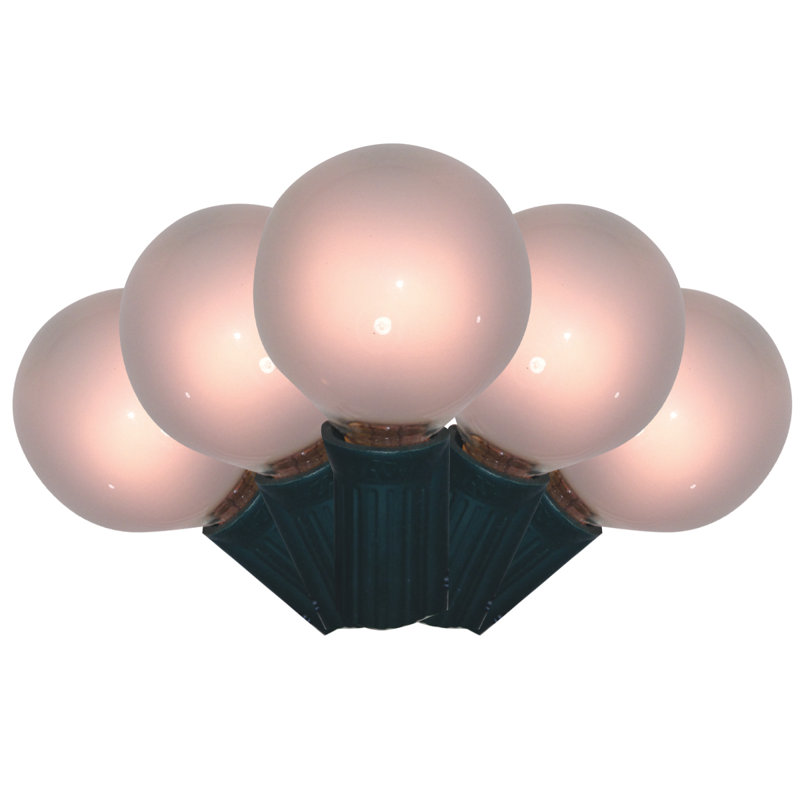 Outdoor Frosted Clear Globe Incandescent String Lights, 25 Bulbs