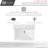 STYLISH Horizon Classy 20-1/4"L White Rectangular Drop-in Bathroom Sink