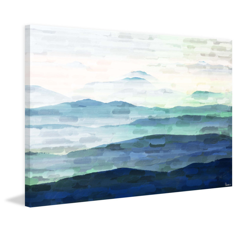 «Mountain Tops» par Art Collective, reproduction sur toile tendue, H 8 po x l 12 po