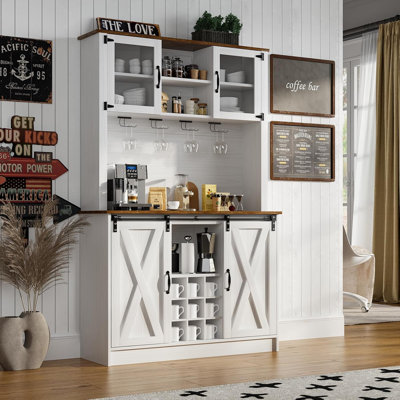72'' Farmhouse Coffee Bar Cabinet