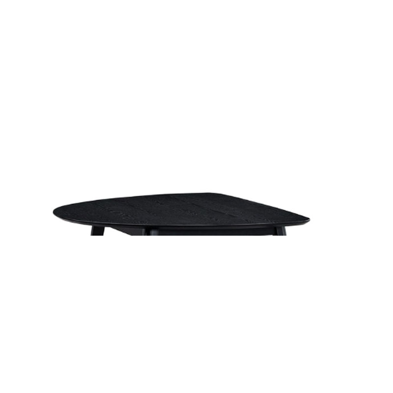 Table rectangulaire en bois véritable véritable pour la salle à manger, pieds en bois composite, poids du produit 41,16 lb en noir, plateau synthétique, 43 po Largeur