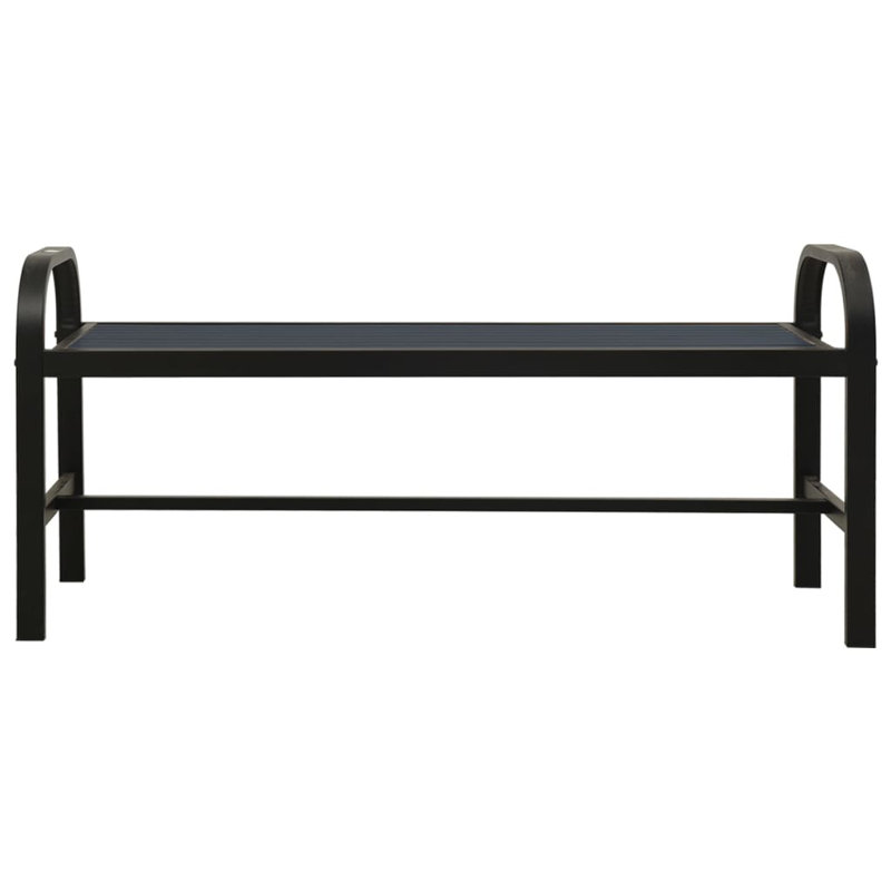 Banc de jardin en acier, Noir