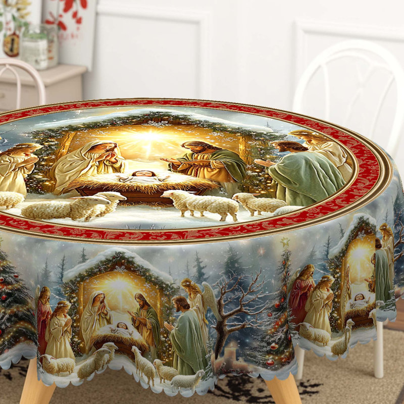 Nappe en polyester lavable Noël