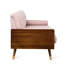 Blush style Mid-Century moderne - l 72,62 po x P 30,5 po x H 32,81 po, et tissu élégant avec ajout de console fonctionnelle