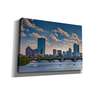 'Longfellow Bridge And The Boston Skyline' by Rick Berk Canvas Wall Art