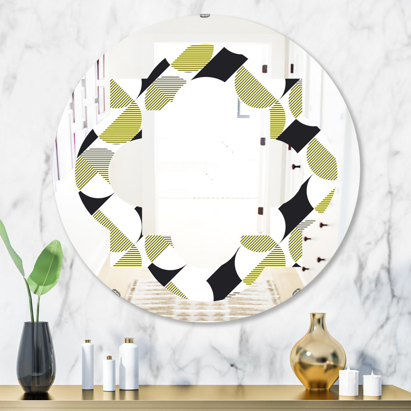Miroir mural éclectique Quatrefoil, H 24 po x l 24 po