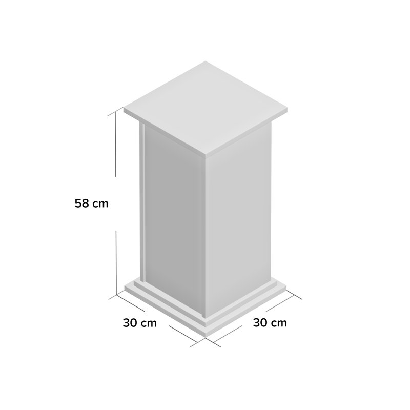 30cm W Manufactured Wood Bedside Table, Oak