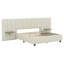 Lit plateforme tapissier avec grande tête de lit, mobilier de chambre à coucher-661144903