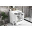 Meuble-lavabo moderne 30 po - Bois massif blanc et armoire réglable avec tiroir-755673112
