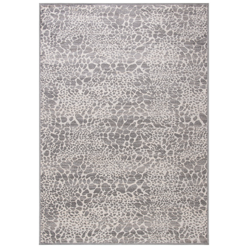 Osbourne Animal Print Viscose Area Rug, Rectangle 183 x 274 cm