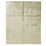 Hand Knotted Wool Area Rug in Silver