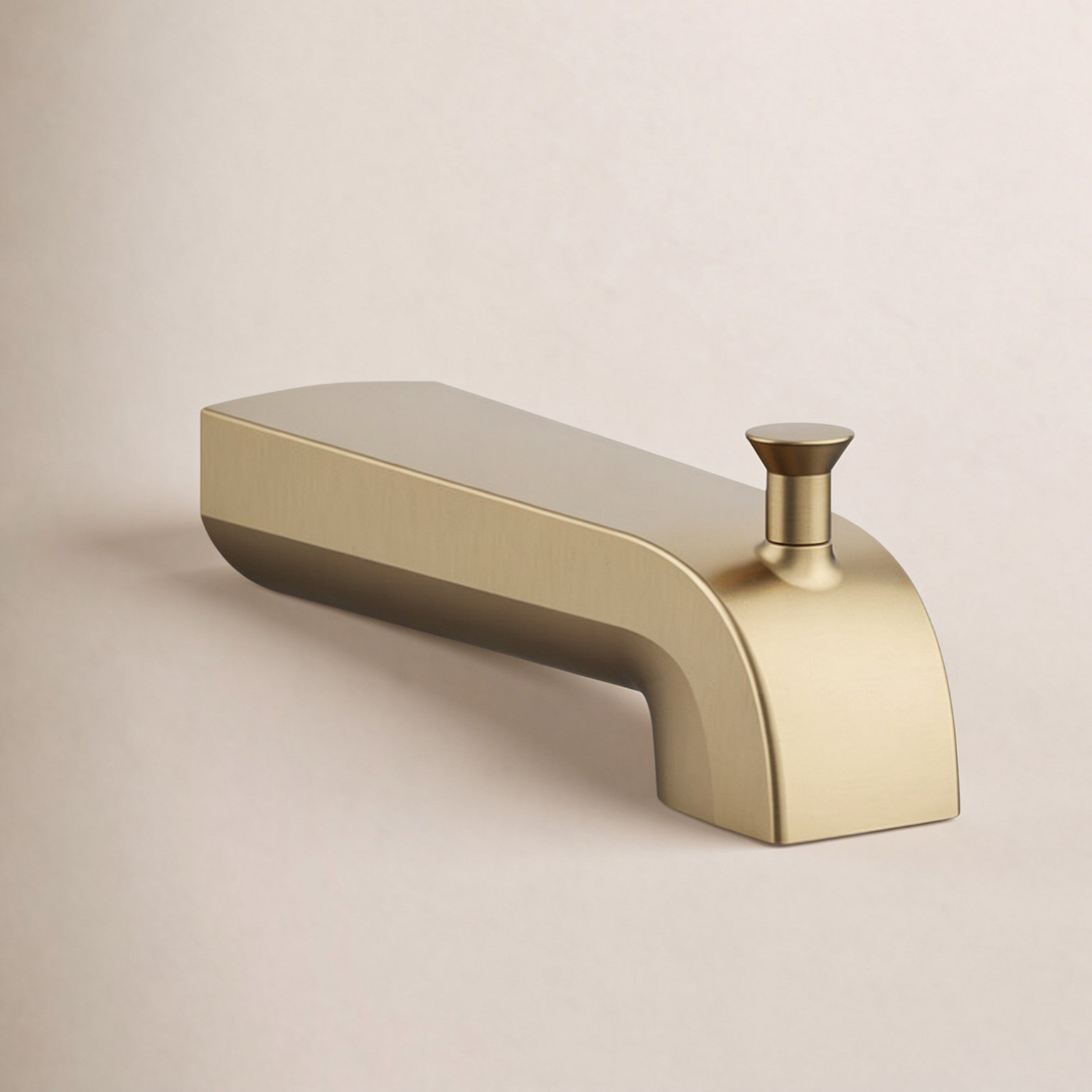 Hint Wall-Mounted Diverter Tub Spout, Vibrant Brushed Moderne Brass