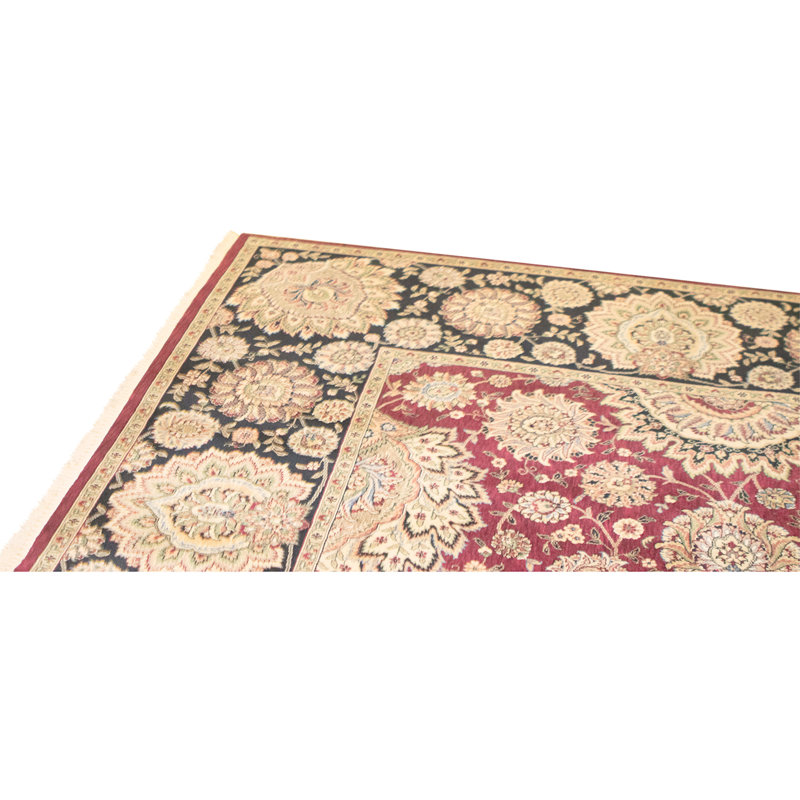 Tapis noir et vin de haute qualité noué à la main