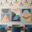 Moderne Memphis I, toile encadrée de qualité supérieure - prête à être accrochée-69983545-69983546