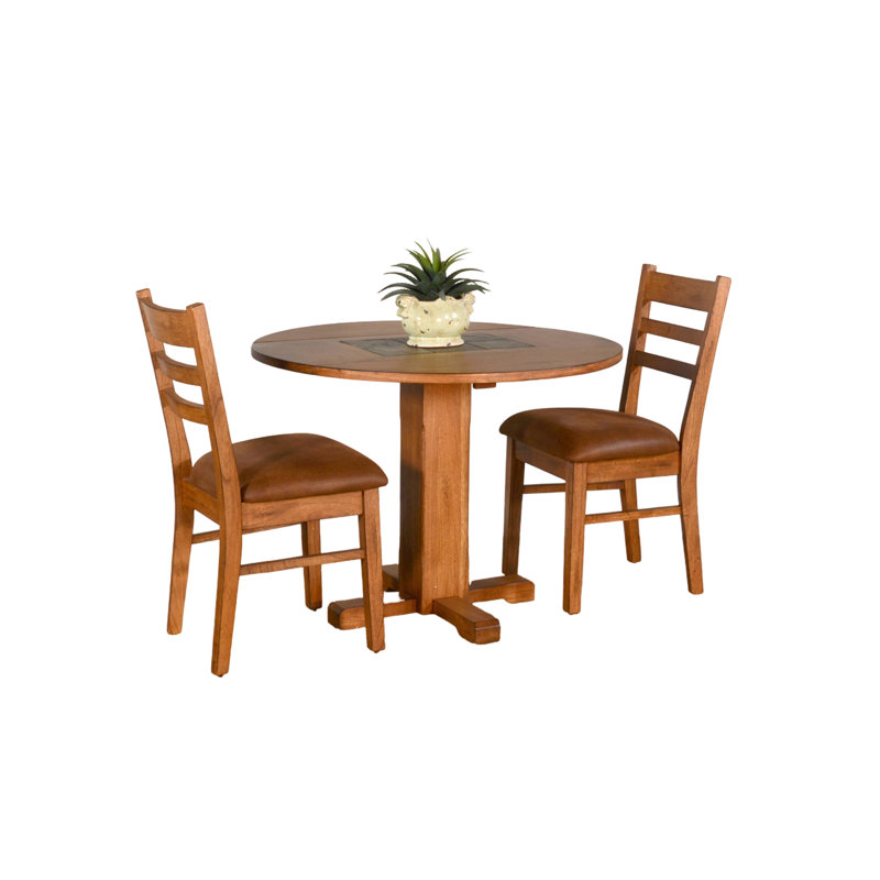 Round Small Drop Leaf Table Dining Set