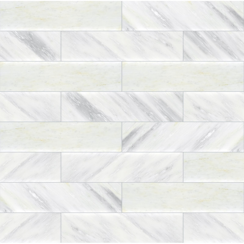 Castella Cambria 6 in. x 24 in. Polished Marble Floor and Wall Tile