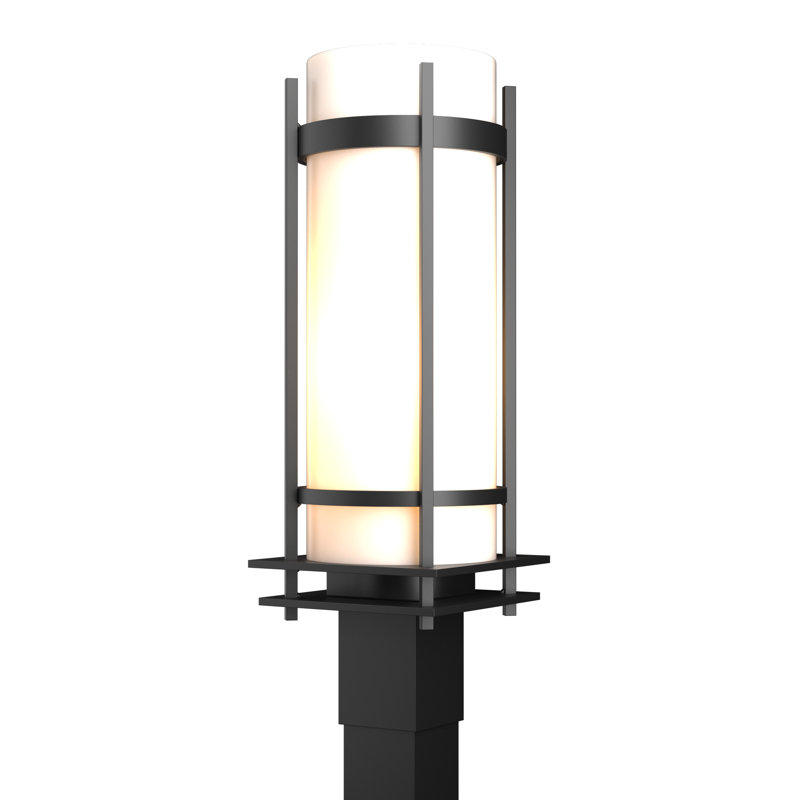 Banded Outdoor 1-Light 22" Lantern Head, Black, Opal