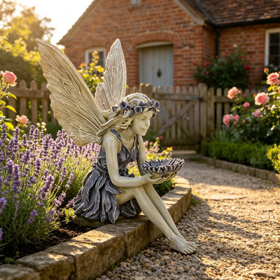 Magical Fairy Garden Statue - Elegant Resin Elf Outdoor Decor