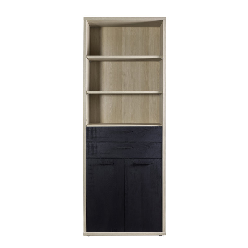 Davinci 217cm H x 82cm W Standard Bookcase, Black