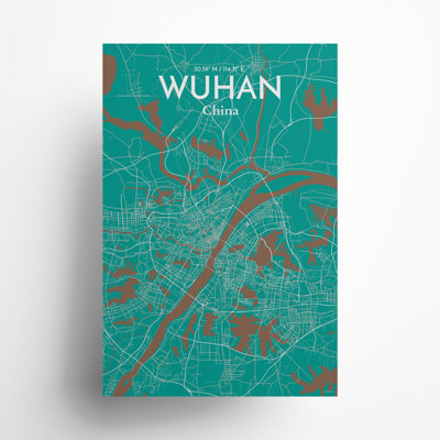 Carte de la ville de Whan, impression