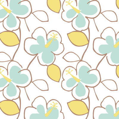 Rouleau de papier peint Jamahri Flower Power L 33 pi x l 20,5 po