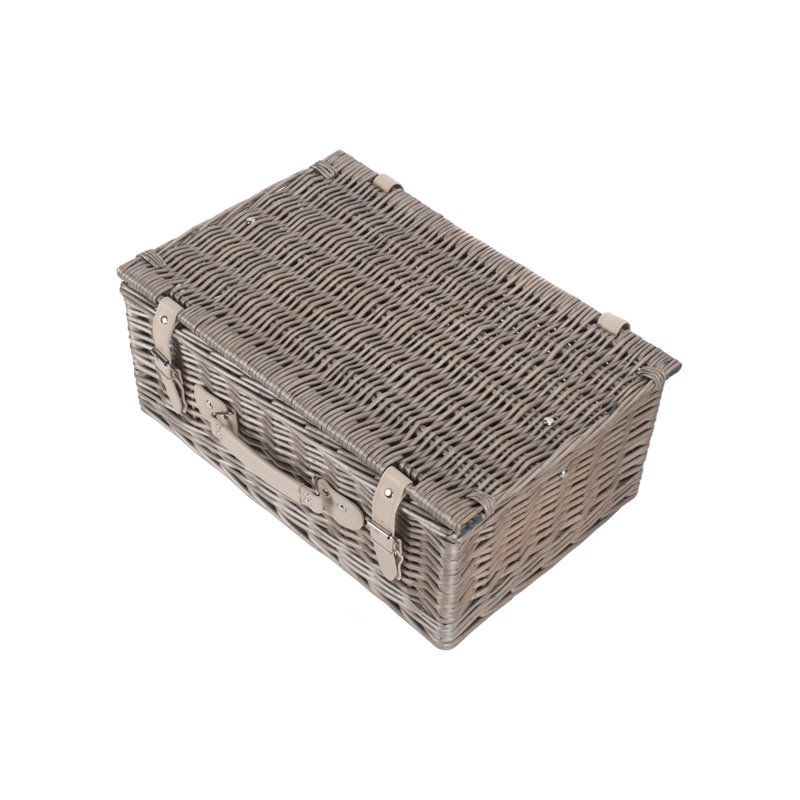 Wicker Hamper Basket, 19cm H x 46cm W x 30.5cm D